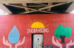 ब्रिटिश काल  के  स्ट्रेची  ब्रिज पर इण्डिया राइजिंग का स्वच्छता अभियान 