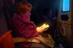 \"The Reader \" Starting my New Year new illustration. co-passenger :) 