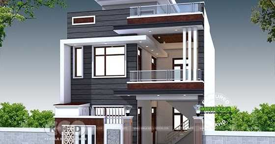 2200 Sq-ft 4 Bedroom India House Plan Modern Style