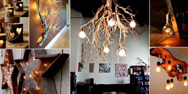 25 Beautiful DIY Wood Lamps And Chandeliers That Will Light Up Your Home - Jingko X Maple