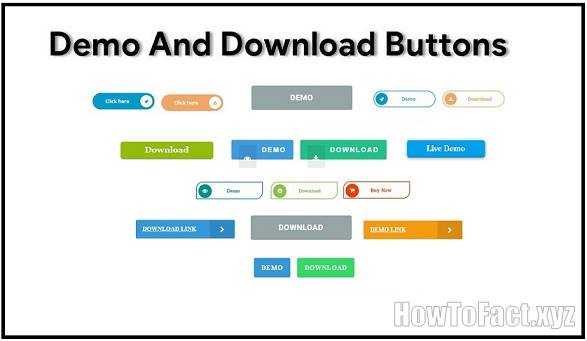 7 Stylish Demo And Download Button For Blogger   