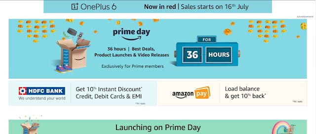 Amazon Prime Day Sale : 16 - 19 July, 2018 - Know More