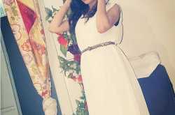 Azma Fallah Cute Photo In White Dress