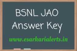 BSNL JAO Answer Key 2017 - BSNL Junior Accounts Officer Answer Sheet