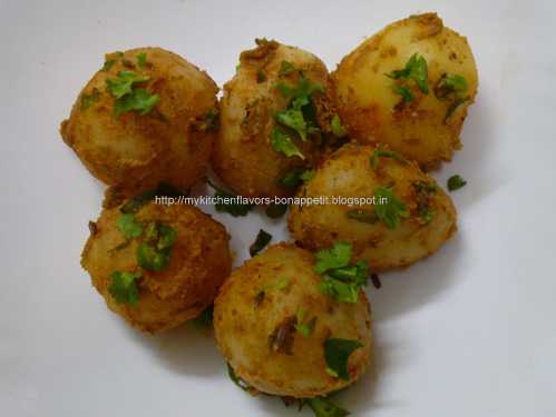 Baby Potatoes With Peanuts(Microwave Recipe)