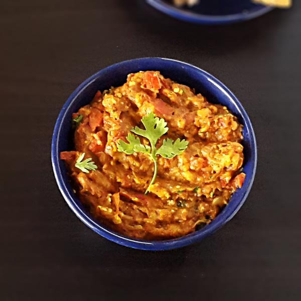Baingan Bharta Recipe - Smoky Spiced Mashed Eggplant - My Indian Taste