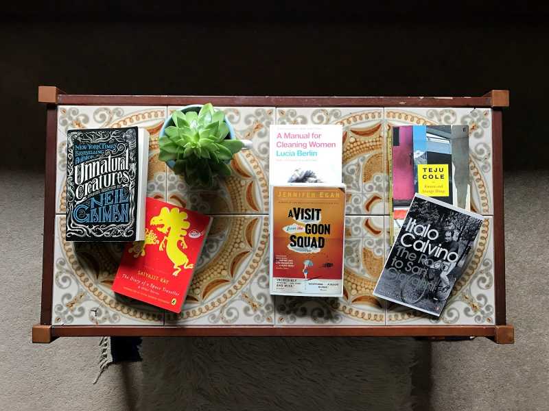 Books On The Tiled Table #1