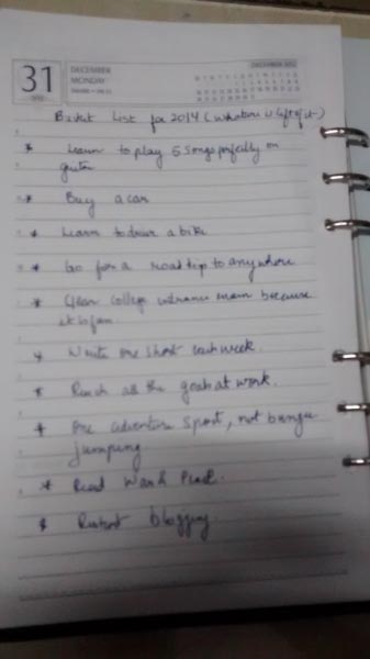 Bucket List For 2014 (whatever Is Left Of It)