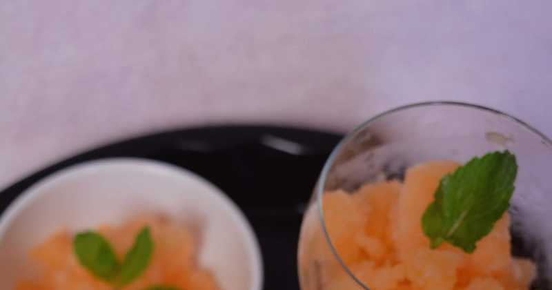 Cantaloupe Granita Recipe, How To Make Melon Granita | Musk Melon Granita Recipe
