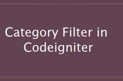 Category Filter in Codeigniter
