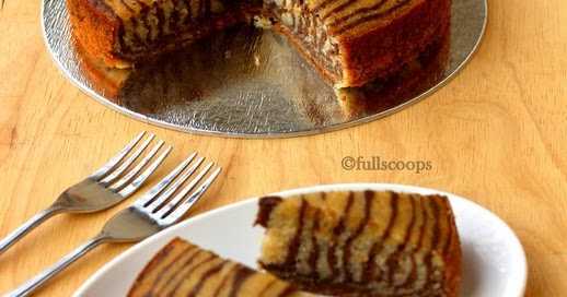 Chocolate Banana Zebra Cake 