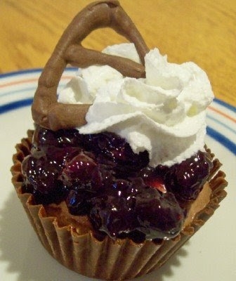 Chocolate Mousse With Blueberry Topping