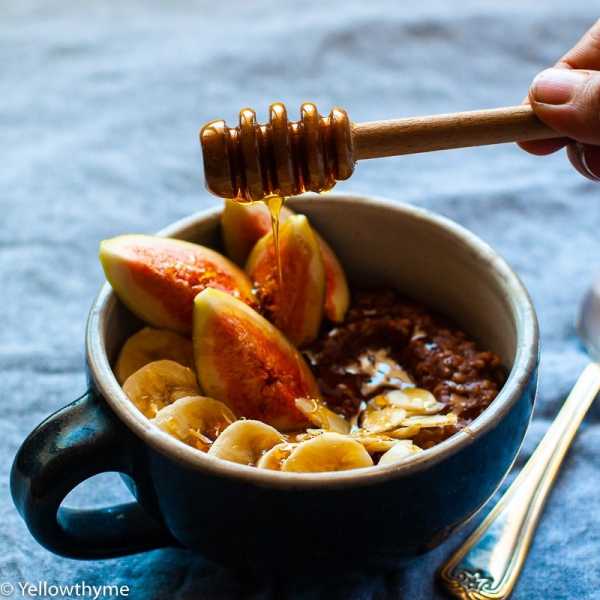 Chocolate Steel Cut Oats Pudding - Vegan, Healthy Breakfast Dessert
