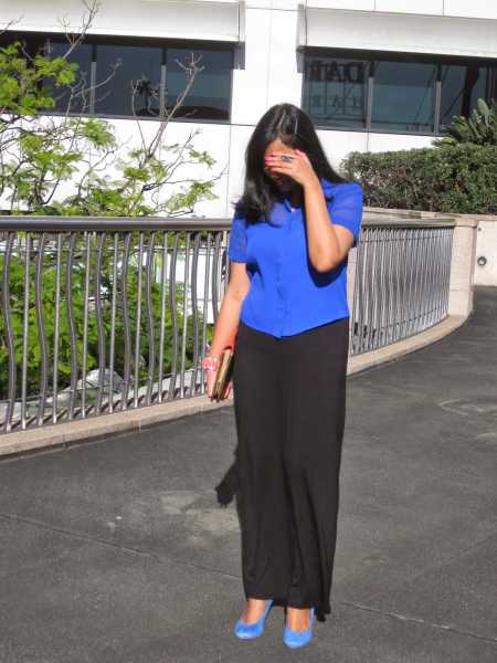 Coral, Blue, Baubles And A Basic Skirt