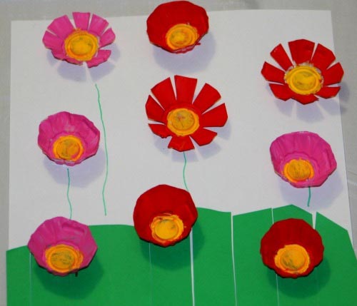 Egg Carton Flowers : Hands On Math Activity - Sparklingbuds
