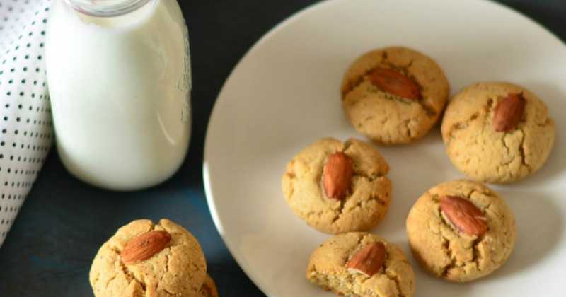 Eggless Whole Wheat Almond Cookie Recipe | Eggless Baking | Cookies Recipe