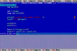 Fibonacci Series Using Array And For Loop - C Programming Examples