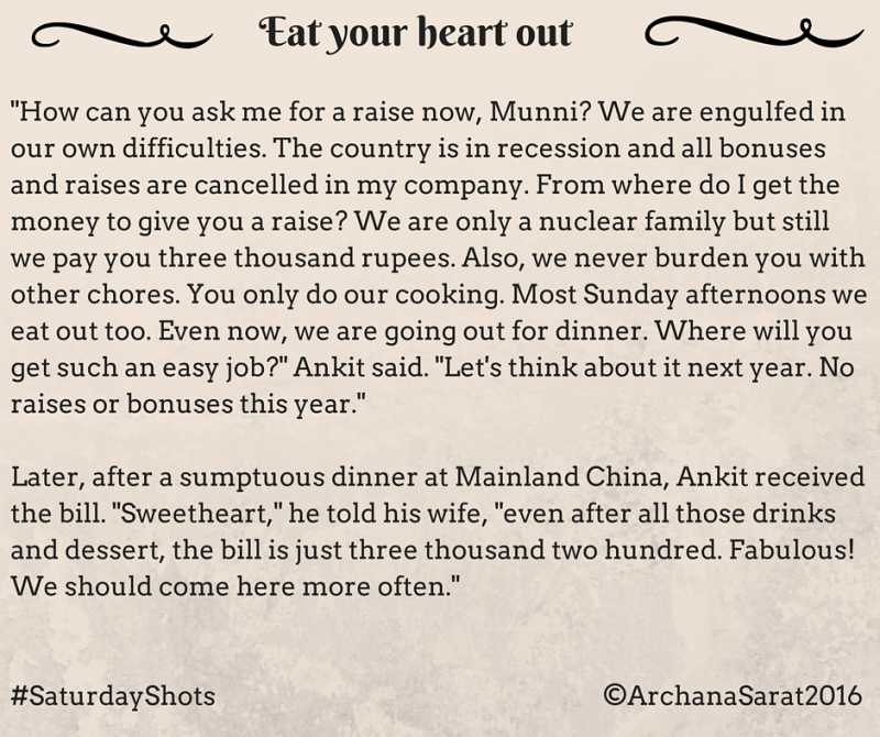 Flash Fiction: Saturday Shots