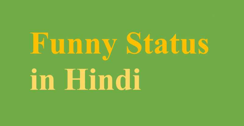 Funny Status In Hindi For Facebook And Whatsapp