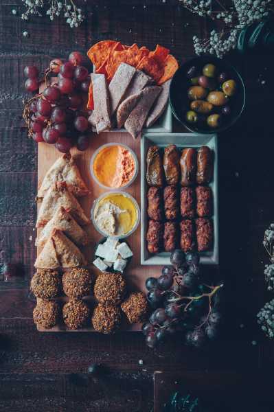 Grazing Board With Harissa Lamb And Chicken Koftas | FEBRUA - Heuristic Kitchens