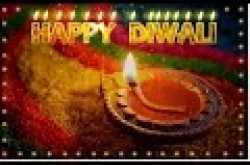 Happy Diwali Greetings Card With 3D Effects