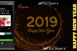 Happy New Year 2019 Viral Script, Custom Name wishing Php Script for Festival