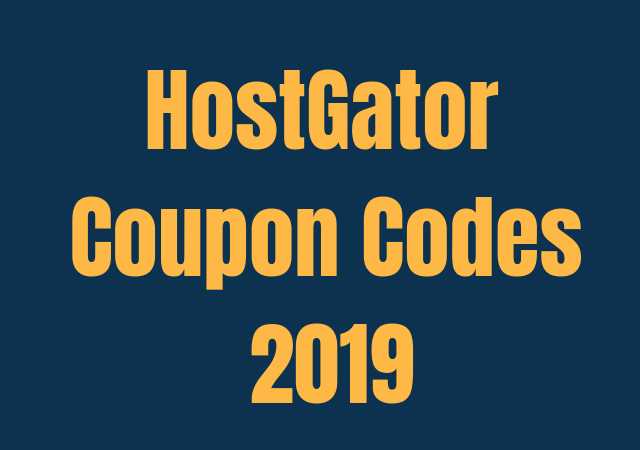 HostGator Coupon Codes 2019