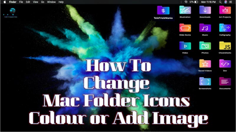How To Change Mac Folder Icons Colour Or Add Image || - Tele Trick Mania