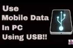 How To Use Mobile Data In PC !!
