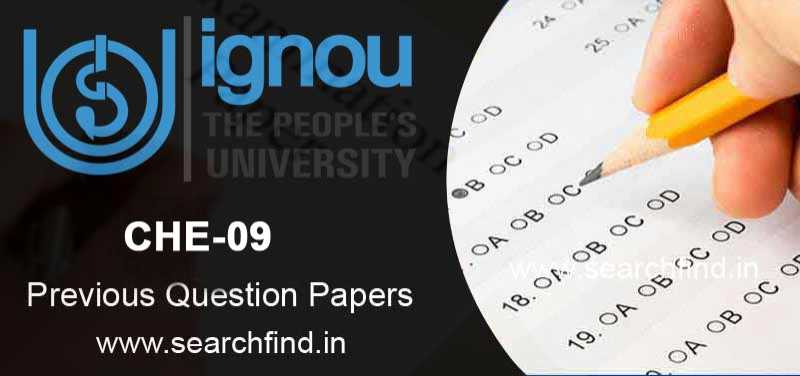 IGNOU CHE 9 Question Paper - Search Find