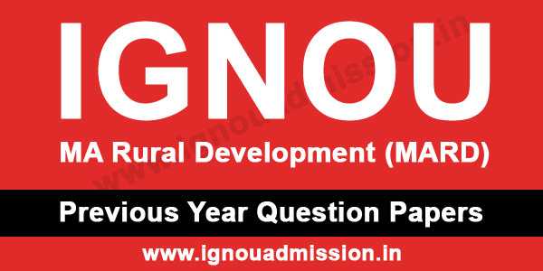 IGNOU MA Rural Development Question Paper - IGNOU Admission
