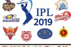 IPL 2019 Ka Time Table Schedule - Complete Details for Indian Premier League Season 12