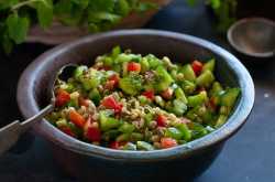 Indian Sprout Salad- Coriander and Mint Chutney Dressing