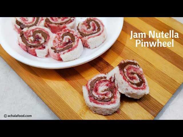 Jam Nutella Pinwheel Sandwich Recipe