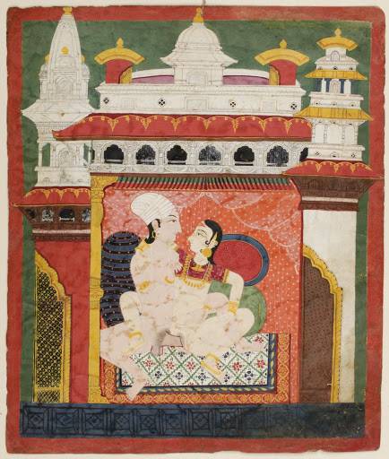 Kumari And King In Lovemaking Position - Nepal (Probably Bhaktapur), Late 18th Century - Old Indian Arts