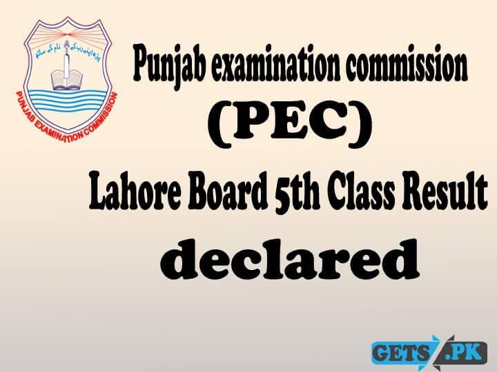 Lahore Board 5th Class Result 2018 Check Online Free
