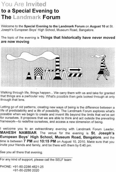 Landmark Education Special Evening (Click On The Image For Large Size)