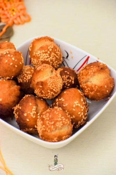 Laughing Balls | Chinese Smiling Sesame Cookies