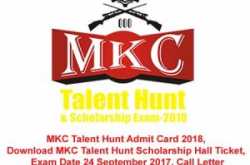 MKC Talent Hunt Admit Card 2019, Download MKC Talent Hunt Scholarship Hall Ticket 2018, Exam Date Class 10 11 12, Call Letter