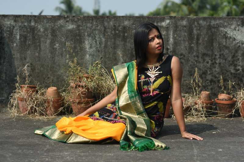 Mahalaya OOTD - Starting Of Devi Paksha - Women Power & Third Eye