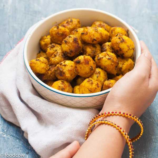 Masala Baby Potato Fry Recipe Roast Potatoes In Indian Spices