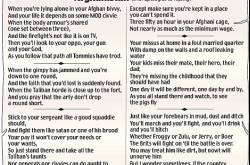 Modern Version of Kipling’s ‘The Young British Soldier’