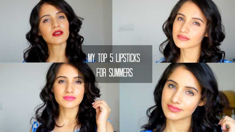 My Top 5 Lipsticks For Summers | Under Rs.500
