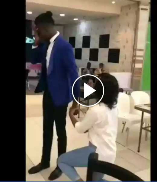Nigerian Lady Proposes To Boyfriend Of 4 Years In Public And This Happened!