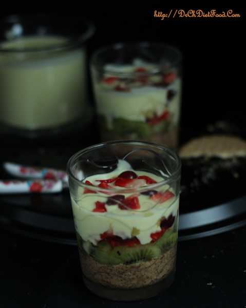 No Bake Biscuit Fruit Pudding/Parfaits