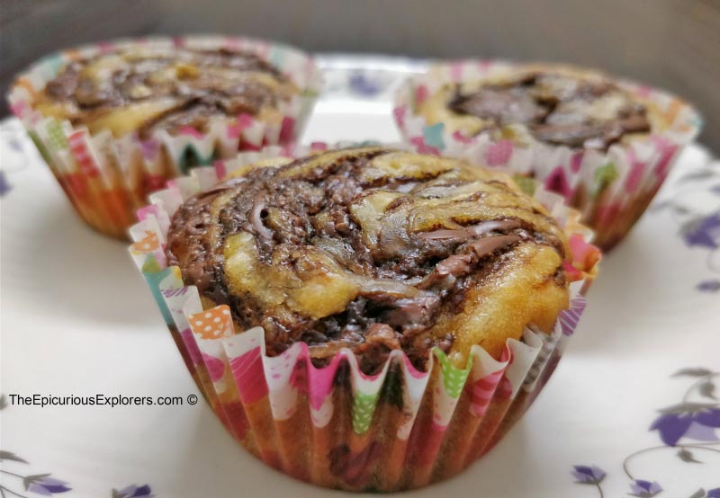 Nutella Swirl Cupcakes - The Epicurious Explorers