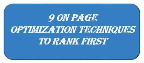 On Page Optimization Techniques To Rank First