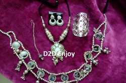 Oxidised Silver Jewellery Sets For Navaratri