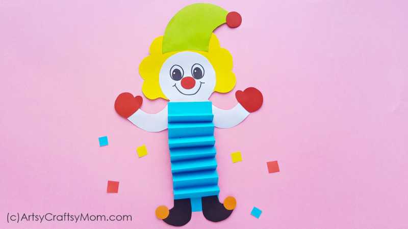 Paper Clown Puppet For Kids + Free Printable Template