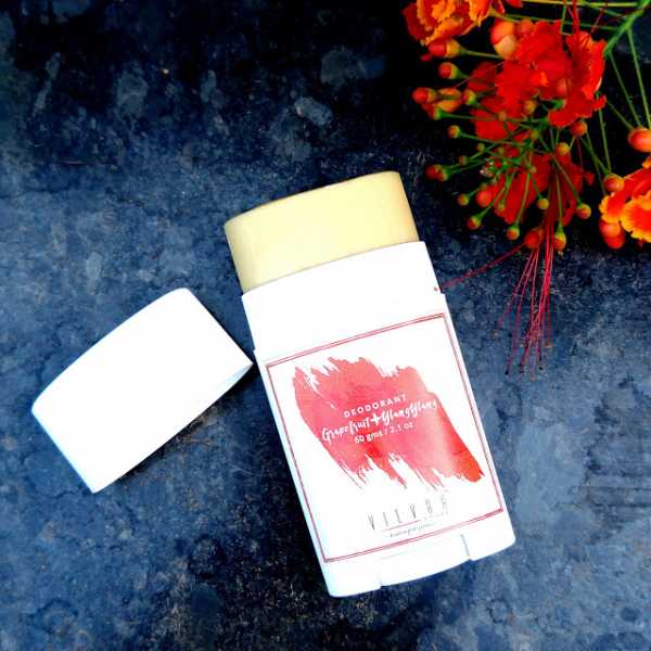Pretty Polka: Vilvah Store Natural Deodorant Grapefruit And Ylang Ylang Review, Swatches, Buy Online